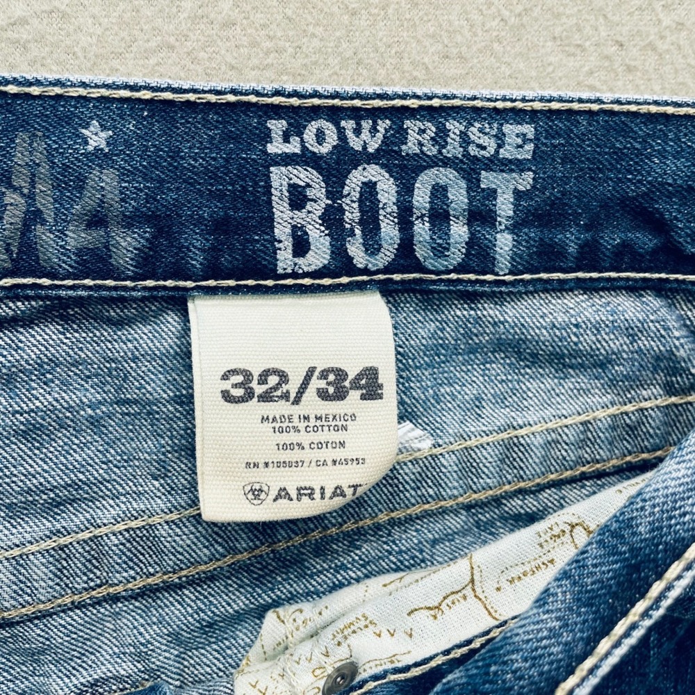 Ariat Men Jeans Cotton 32/34 M4 Low Rise Boot Cut Medium Wash Western 10012136 - Picture 9 of 12